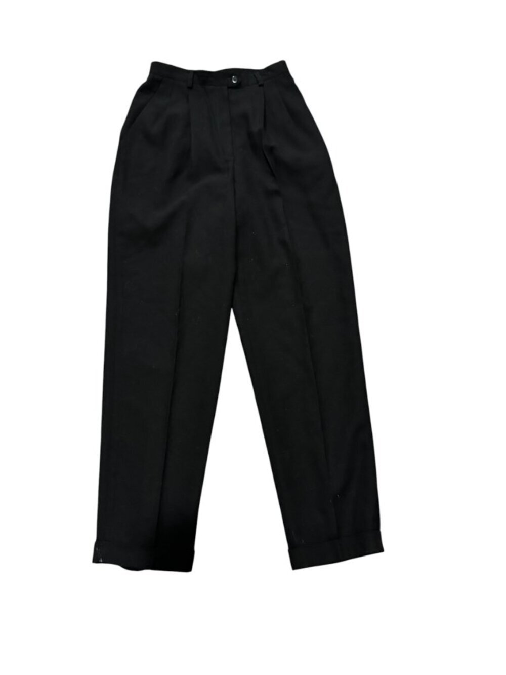 Lauren Ralph Lauren 100% Wool Pleated Dress Pants Black Size 4 - Picture 2 of 7